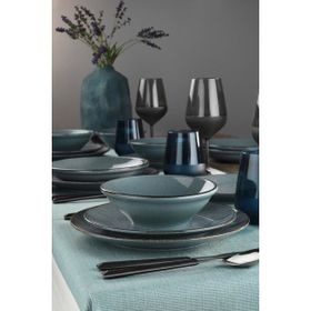 Kütahya Porselen Pearl Colorx Eo Mavi 24 Parça 6 Kişilik Yemek Takımı