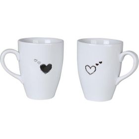 Kütahya Porselen Pretty 2 Parça Beyaz Mug Bardak