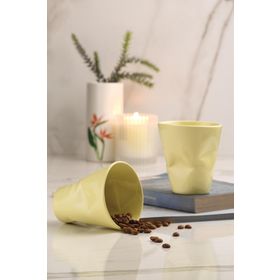 Kütahya Porselen Sarı Crash 2li Mug Seti