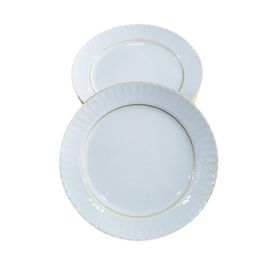 Kütahya Porselen Sedef Yaldızlı 17 cm 6'lı Yemek Tabağı