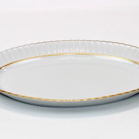 Kütahya Porselen Sedef Yaldızlı 25 cm Kayık Tabak