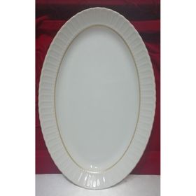 Kütahya Porselen Sedef Yaldızlı 25 cm Kayık Tabak