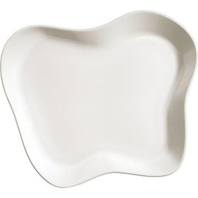 Kütahya Porselen Skallop 2 Parça 28x25 cm Krem Kayık Seti