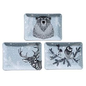 Kütahya Porselen Snowy 18x13 cm 3 Parça Düz Tabak