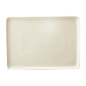 Kütahya Porselen Tan 18x13 cm 6'lı Dikdörtgen Pasta Sunum Servis Tabağı