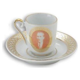 Kütahya Porselen Tek Kişilik Atatürk Beyaz Fincan Takımı