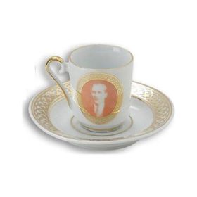 Kütahya Porselen Tek Kişilik Atatürk Beyaz Fincan Takımı