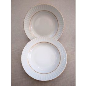 Kütahya Porselen Yaldızlı 22 cm Çukur Tabak