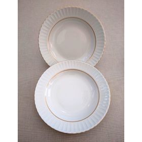 Kütahya Porselen Yaldızlı Gold 22 cm Çukur Tabak