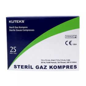 Kuteks 7.5 x 7.5 cm 25 Adet Gaz Kompres