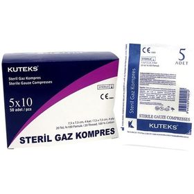 Kuteks 7.5x7.5 cm 5x10'lu Gaz Kompres