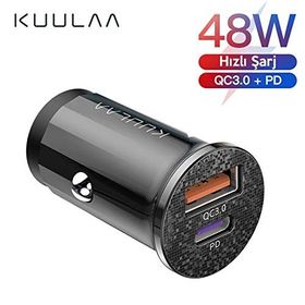 Kuulaa 42 W USB + Type-C Çift Çıkışlı Mini Hızlı Araç Şarj Cihazı