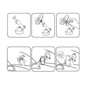 Kuulaa Gravity Suction Cup Teleskopik Cep Telefonu Araç Tutucu