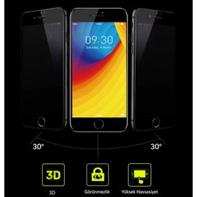 Kuulaa İphone 6s 6 Plus 3d Full Privacy Gizlilik Kırılmaz Cam Ekran Koruyucu