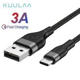 Kuulaa Nylon Usb Type C 3.0 Hızlı Şarj Usb Şarj Kablosu 1Metre