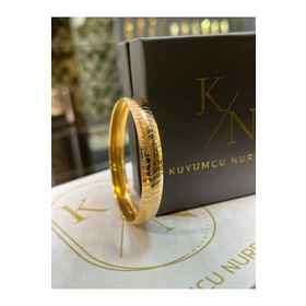 Kuyumcu Nurettin 12 gr Bronz Renk Yılan Derisi Desenli 22 Ayar Altın Bilezik