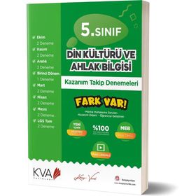 Kva Yayınları 5. Sınıf Din Kültürü Ve Ahlak Bilgisi Fark Var Kazanım Takip Denemeleri