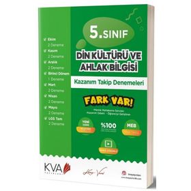Kva Yayınları 5. Sınıf Din Kültürü Ve Ahlak Bilgisi Fark Var Kazanım Takip Denemeleri