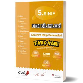 Kva Yayınları 5. Sınıf Fen Bilimleri Fark Var Kazanım Takip Denemeleri