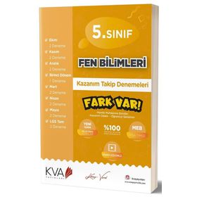 Kva Yayınları 5. Sınıf Fen Bilimleri Fark Var Kazanım Takip Denemeleri