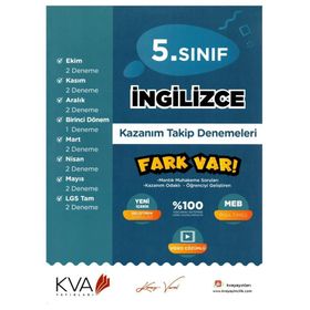 Kva Yayınları 5. Sınıf İngilizce Kazanım Takip Denemeleri