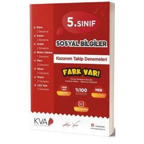 Kva Yayınları 5. Sınıf Sosyal Bilgiler Fark Var Kazanım Takip Denemeleri