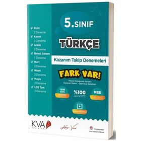 Kva Yayınları 5. Sınıf Türkçe Fark Var Kazanım Takip Denemeleri