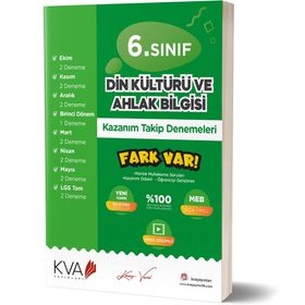 Kva Yayınları 6. Sınıf Din Kültürü Ve Ahlak Bilgisi Fark Var Kazanım Takip Denemeleri