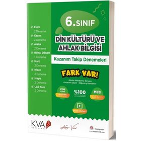 Kva Yayınları 6. Sınıf Din Kültürü Ve Ahlak Bilgisi Fark Var Kazanım Takip Denemeleri