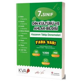 Kva Yayınları 7. Sınıf Din Fark Var Kazanım Takip Denemeleri