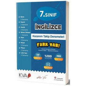 Kva Yayınları 7. Sınıf İngilizce Fark Var Kazanım Takip Denemeleri