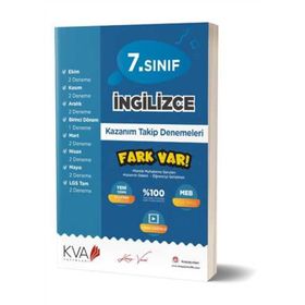 Kva Yayınları 7. Sınıf İngilizce Kazanım Takip Denemeleri