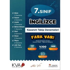 Kva Yayınları 7. Sınıf İngilizce Kazanım Takip Denemeleri