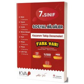 Kva Yayınları 7. Sınıf Sosyal Bilgiler Fark Var Kazanım Takip Denemeleri