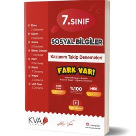 Kva Yayınları 7. Sınıf Sosyal Bilgiler Fark Var Kazanım Takip Denemeleri