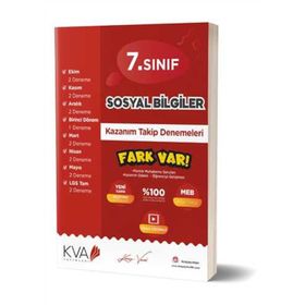 Kva Yayınları 7. Sınıf Sosyal Bilgiler Fark Var Kazanım Takip Denemeleri