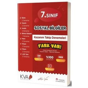 KVA Yayınları 7. Sınıf Sosyal Bilgiler Kazanım Takip Denemeleri