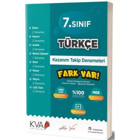 Kva Yayınları 7. Sınıf Türkçe Fark Var Kazanım Takip Denemeleri