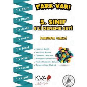 KVA Yayınları - 8. Sınıf LGS İlk Dönem 5'li Deneme Seti
