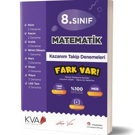 Kva Yayınları 8. Sınıf Matematik Fark Var Kazanım Takip Denemeler