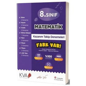 Kva Yayınları 8. Sınıf Matematik Fark Var Kazanım Takip Denemeler