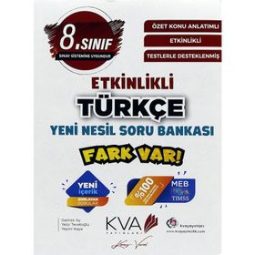 Kva Yayınları 8. Sınıf Türkçe Yeni Nesil Fark Var Soru Bankası