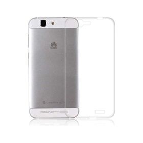 Kvy Huawei G7 Kamera Korumalı Süper Silikon Şeffaf Kılıf