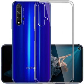 Kvy Huawei Honor 20 Kamera Korumalı Süper Silikon Şeffaf Kılıf