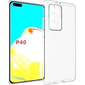 Kvy Huawei P40 Kamera Korumalı Süper Silikon Şeffaf Kılıf