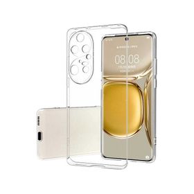 Kvy Huawei P50 Pro Kamera Korumalı Süper Silikon Şeffaf Kılıf