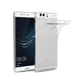 Kvy Huawei P9 Kamera Korumalı Süper Silikon Şeffaf Kılıf