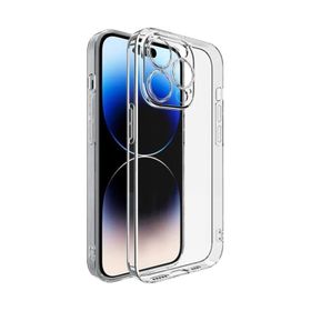 Kvy iPhone 14 Pro Max Kamera Korumalı Süper Silikon Şeffaf Kılıf