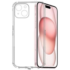 Kvy iPhone 15 Plus Kamera Korumalı Süper Silikon Şeffaf Kılıf