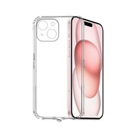 Kvy iPhone 15 Plus Kamera Korumalı Süper Silikon Şeffaf Kılıf